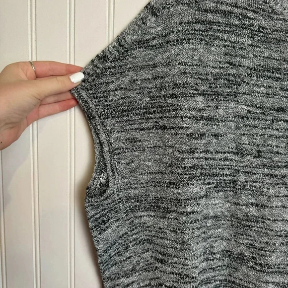 J Jill Pure Jill NWT grey short sleeve boxy sweater size medium petite O53 - Picture 2 of 6